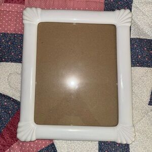 Vintage White Ceramic Table Top Picture Frame